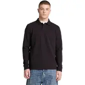 Timberland Polo pour homme, manches longues, noir