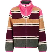 Protest Veste en polaire 'PRTBlond JR' camel / vert foncé / cyclamen / blanc