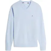 Tommy Hilfiger Pull-over 'ESSENTIAL' bleu marine / bleu clair / rouge cerise