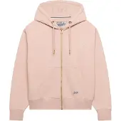 Superdry Veste de survêtement 'Luxe Casual' rose / blanc