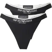 Emporio Armani String noir / blanc