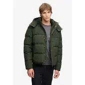 Superdry pour homme. M5012429A Manteau à capuche Premium vert militaire (M), Casuel, Polister recyclé