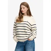 Superdry Oversized Stripe Sweater Blanc XS Femme