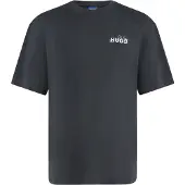 HUGO T-Shirt anthracite / blanc