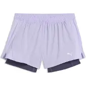 Puma - Short de course pour femmes Velocity 3" 2-en-1, taille L, couleur lavande clair