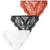 Hunkemoller Slip 'Belle' rouge / noir / blanc