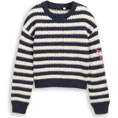 Tom Tailor Pull-over bleu marine / rose clair / blanc cassé
