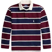 Ralph Lauren T-shirt bleu marine / lie de vin / blanc