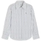 Tommy Hilfiger Chemisier bleu foncé / blanc