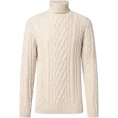 JOOP! Pull-over 'JK-19Lerresto' blanc naturel