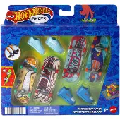 Hot Wheels Skate : lot de 4 skateboards + chaussures - Mattel