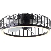 Brilliant Ventilateur de plafond à lampe filaire Capo noir