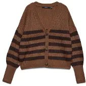 Vero Moda Cardigan 'VMLEA' chocolat / brun foncé