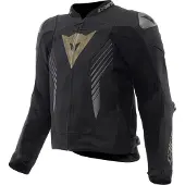 Dainese Super Speed 5, veste en cuir perforée ,Noir/Noir/Or ,48