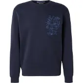 Scotch & Soda Sweat-shirt bleu marine / bleu-gris