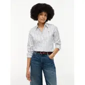 Tommy Hilfiger Chemisier bleu foncé / blanc
