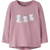 Name it T-Shirt 'NMFVIX' bleu clair / mauve / blanc