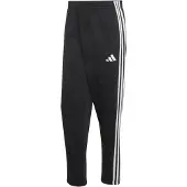 Adidas Pantalon de sport 'Essentials 3-Stripes Fleece Tapered Open Hem' noir / blanc
