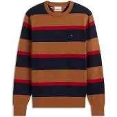 Tommy Hilfiger Pull-over bleu marine / cognac / rouge