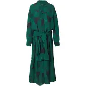 Essentiel Antwerp Robe-chemise 'KAMILA' vert foncé / noir