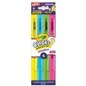 Crayola Stylos marqueurs effaçables automatiques, lot de 4 -