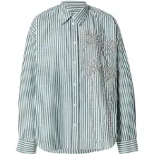 Essentiel Antwerp Chemisier 'KASPER' vert / noir / blanc