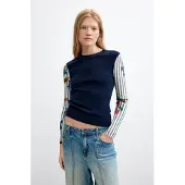 Desigual Pull-over 'JERS_MARINO 26WWJF28' bleu