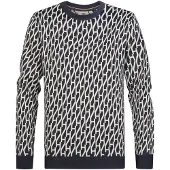 Petrol Industries Pull-over crème / bleu foncé