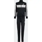 Adidas Survêtement 'Seasonal Essentials Tiberio' gris / gris foncé / noir / blanc