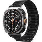 Spigen - WBF0 - Samsung Galaxy Watch Ultra 47mm - Black (22 mm, Nylon, Textile, Tissu), Sangles de montre, Noir
