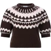 Rich & royal Pull-over brun foncé / rose / blanc