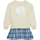 Gap Robe beige clair / bleu / bleu pastel / bleu clair