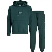 Jack & Jones Sweat-shirt 'JJESOHO' vert foncé / blanc