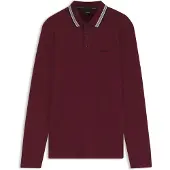 BOSS Plisy 10266738 Green Long Sleeve Polo Rouge S Homme