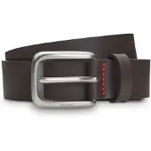 HUGO Ceinture de costume en cuir avec boucle à logo gravé