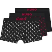 HUGO Boxers rouge feu / noir / blanc