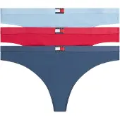 Tommy Hilfiger Uw0uw06139 Thong 3 Units Bleu,Rose M Femme