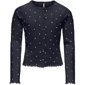 ONLY GIRLS Cardigan 'KOGBELLA' bleu foncé / blanc