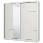 Dmora Orero - Grande armoire, 205x216h cm blanc mat, penderie