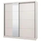 Dmora Orero - Grande armoire, 205x216h cm Blanc Beige, penderie