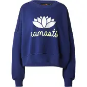 Miss Goodlife Sweat-shirt 'Namasté' bleu foncé / pomme / blanc