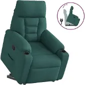Syfax Fauteuil inclinable vert foncé tissu