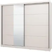 Dmora Pedavena - Grand vestiaire, 251x216h cm Blanc Beige, porte-manteaux