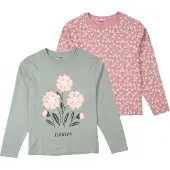 Name it T-Shirt 'NKFVELDA' menthe / vert foncé / violet / blanc