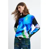 Desigual Pull-over 'M. C. Lacroix' bleu / mélange de couleurs