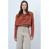 Trend Alaçatı Stili Chemisier mandarine