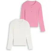 Tom Tailor T-Shirt rose clair / blanc