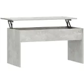 vidaXL Table basse gris béton 102x50,5x52,5 cm Bois composite