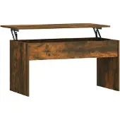 vidaXL Table basse chêne fumé 102x50,5x52,5 cm bois composite