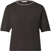 Street One Pull-over brun foncé / blanc